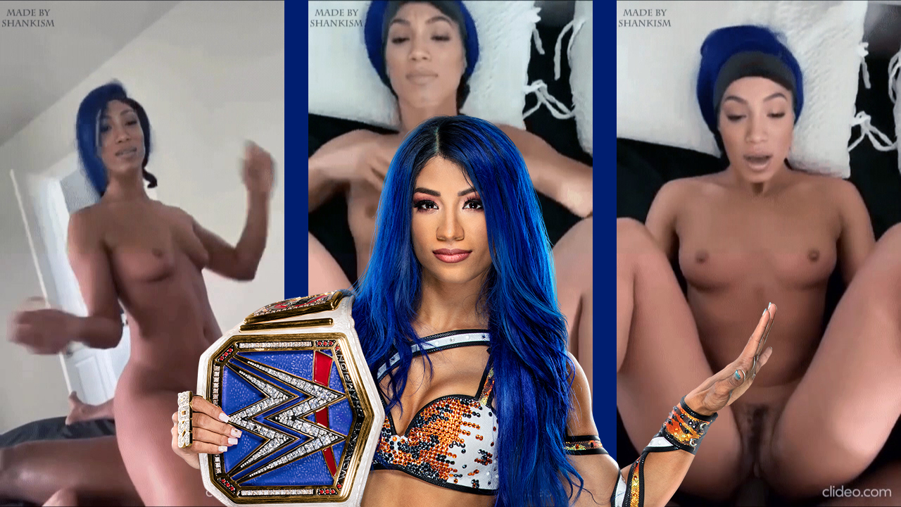 The Mandalorian's and WWE's Sasha Banks - blue hair sex tape [DM to buy, 3:44]