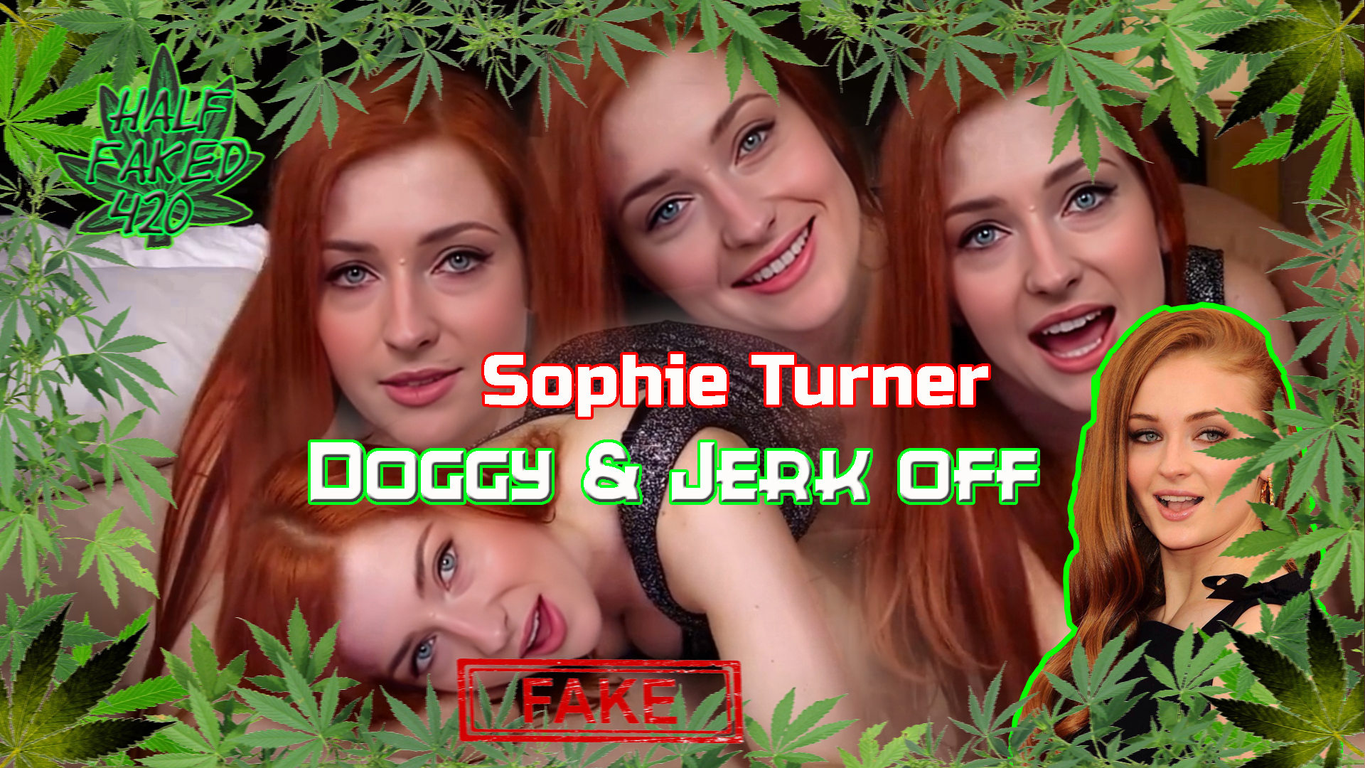 Sophie Turner - Doggy & Jerk off | FAKE | 100 TOKENS