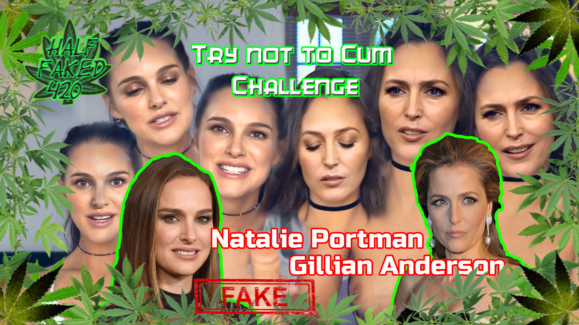 Natalie Portman & Gillian Anderson - Try not to cum challenge JOI | FAKE
