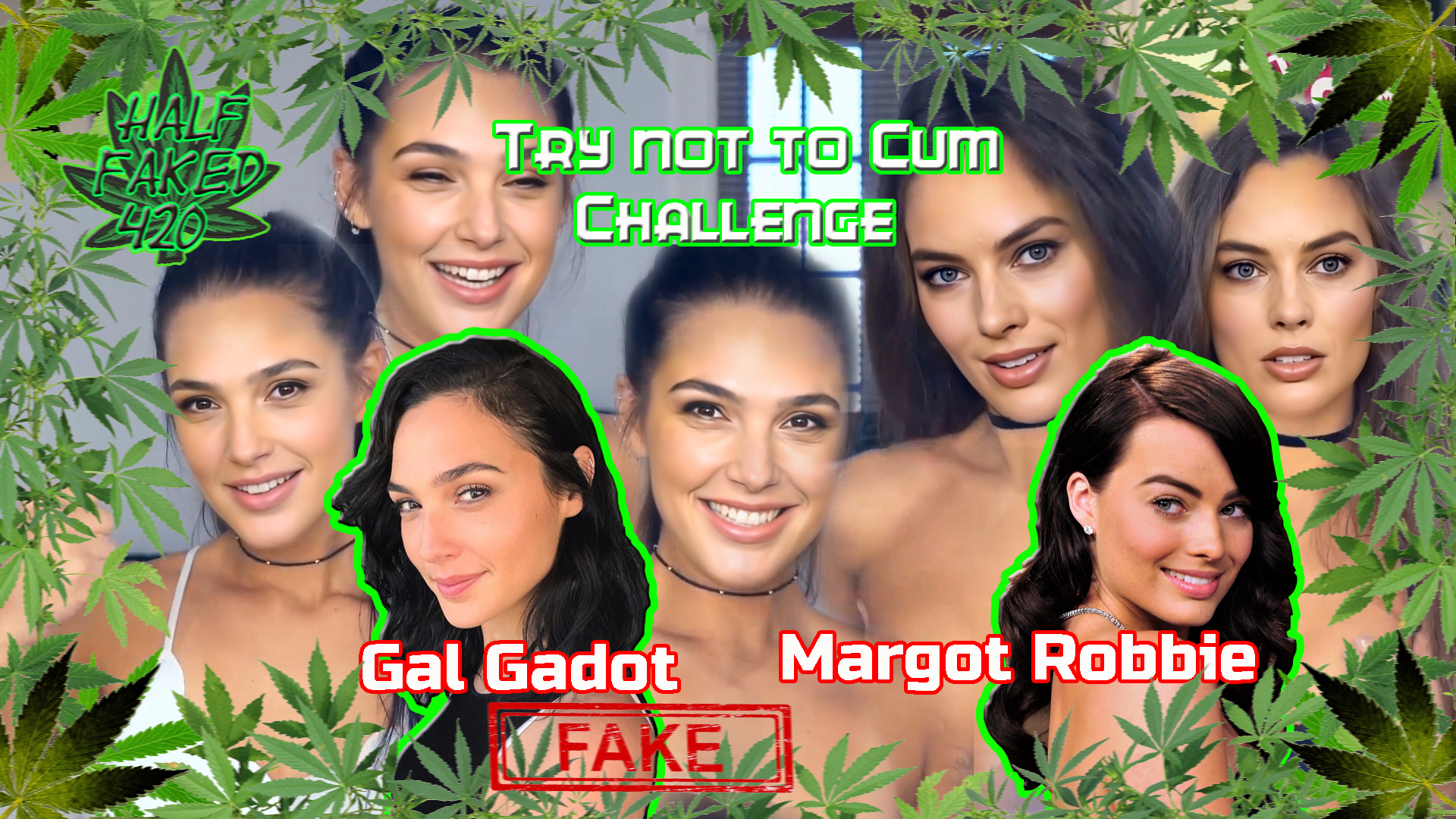 Gal Gadot & Margot Robbie - Try not to cum challenge JOI | FAKE