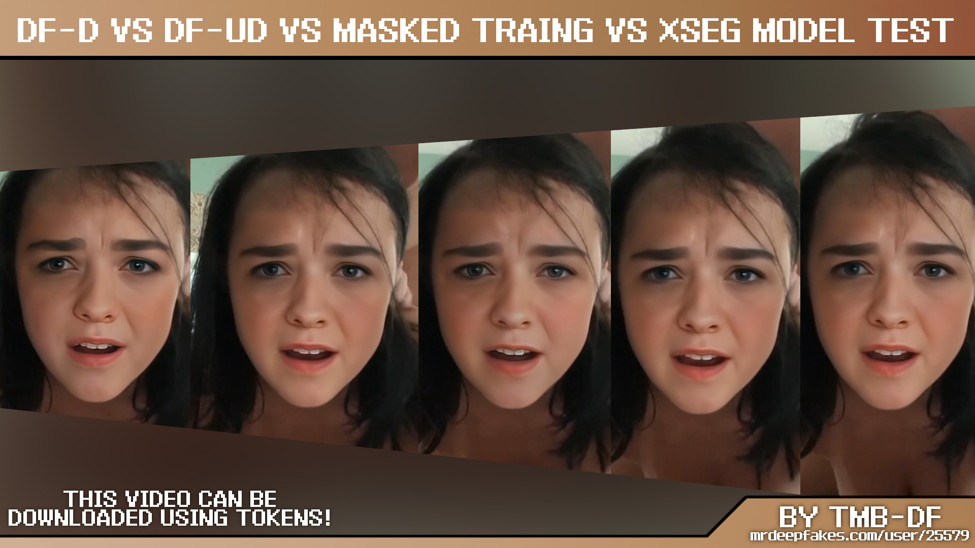 DFL Model test DF-D vs DF-UD, Masked Training, Default Masks vs XSeg.