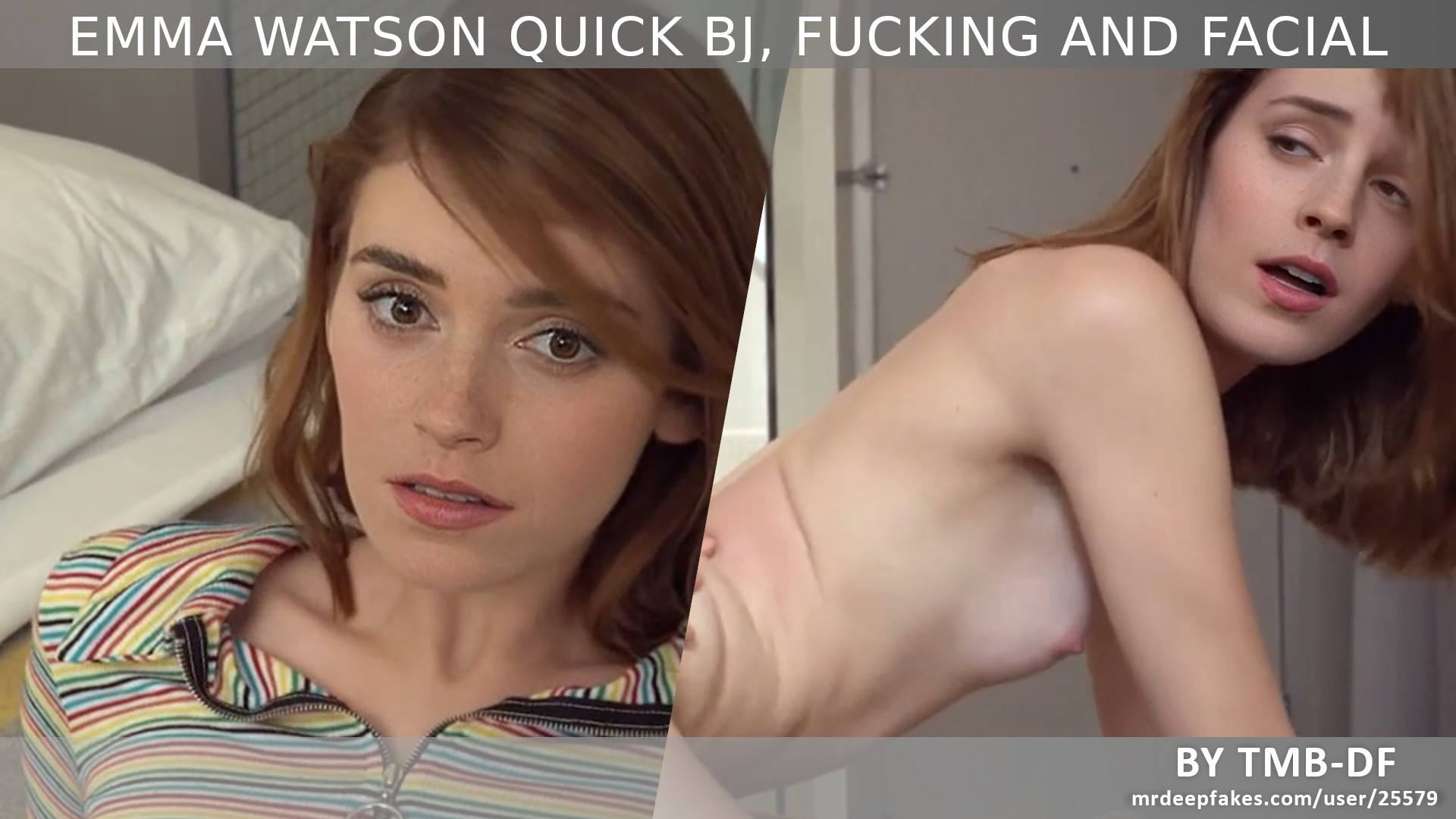 Not Emma Watson Quick BJ, Fuck and Facial.