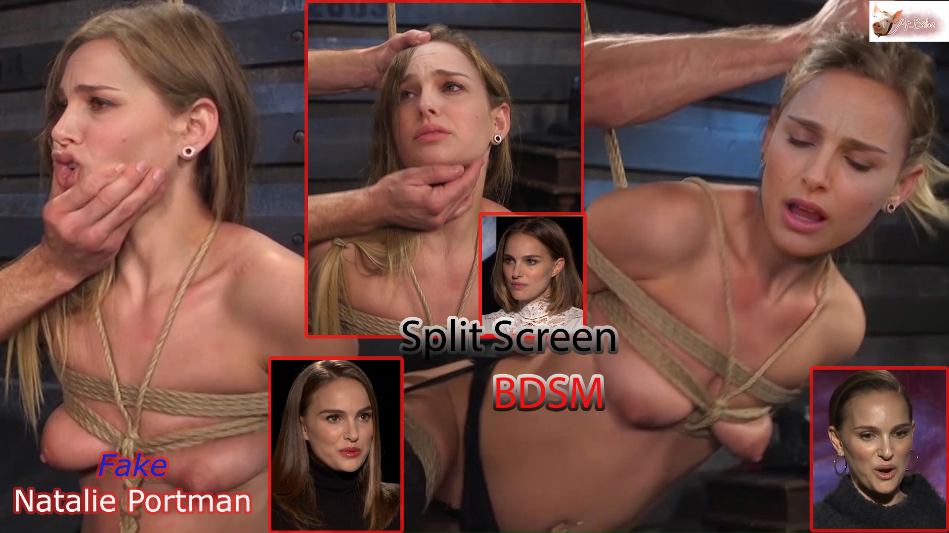 Fake Natalie Portman -(trailer) -404-3  Split Screen / BDSM