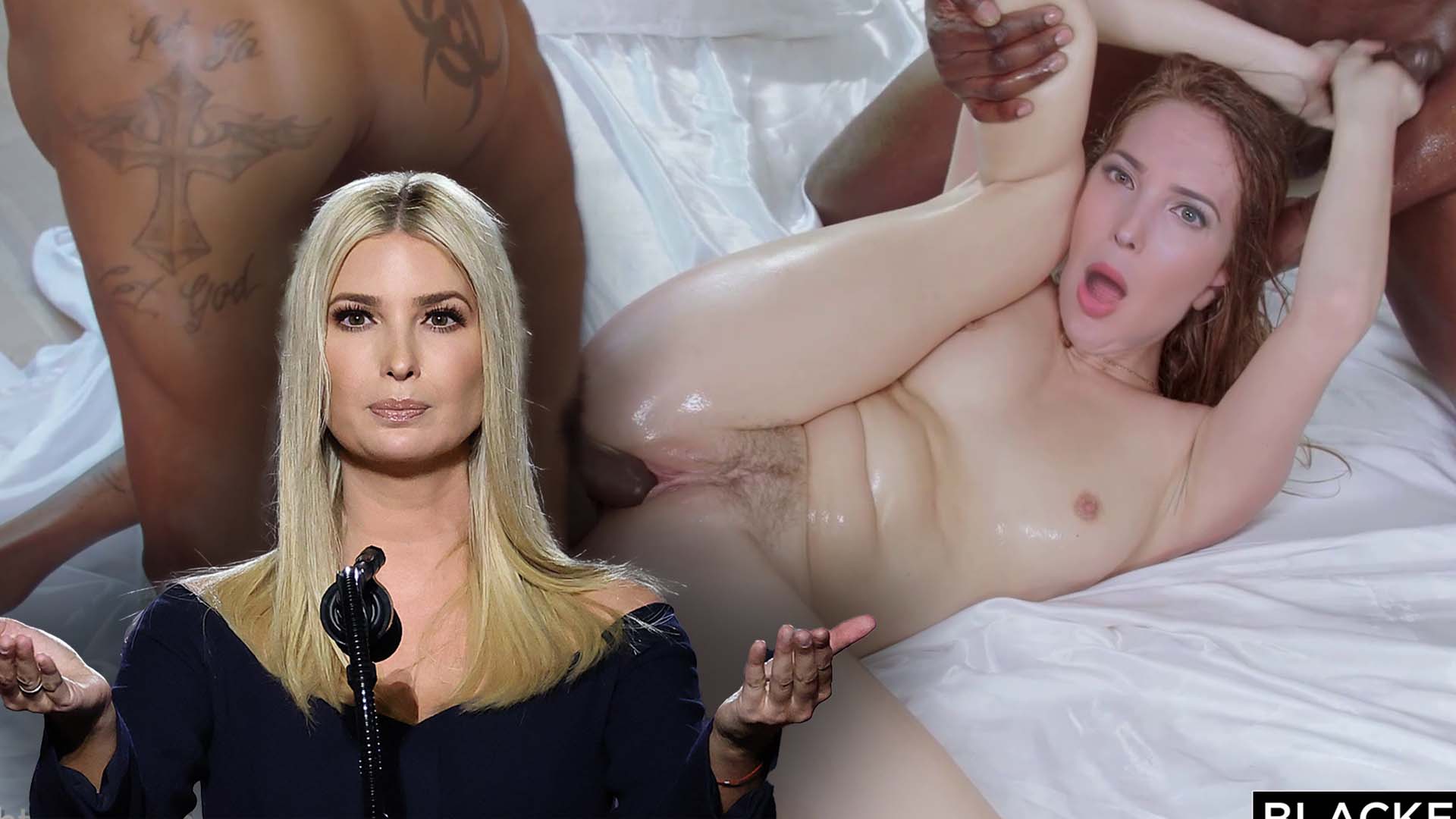 Ivanka Trump Ravaged by 2 Black Guys. She Can't Stop Cumming.