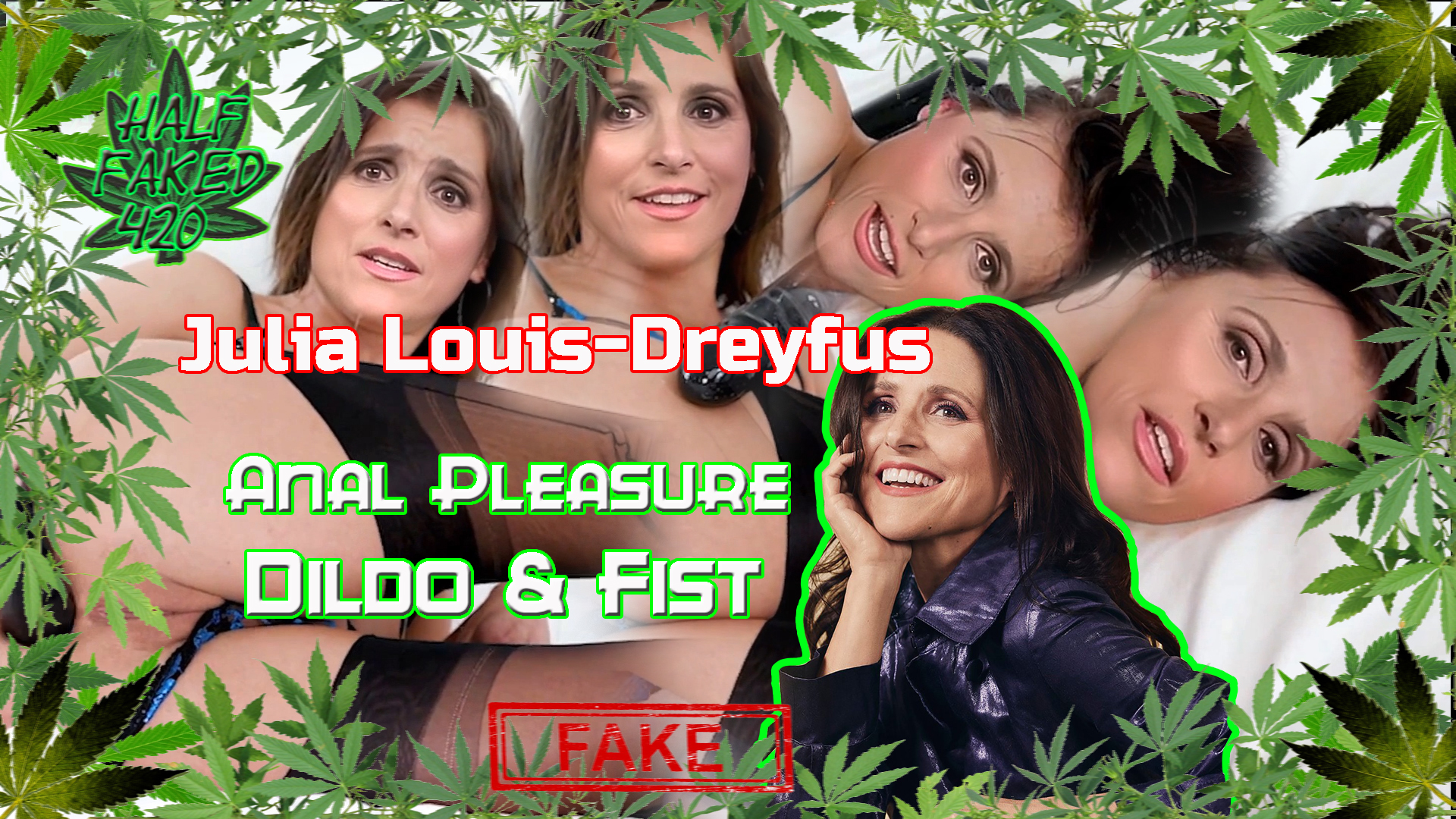 Julia Louis-Dreyfus - Anal pleasure with dildo and self fisting | FAKE