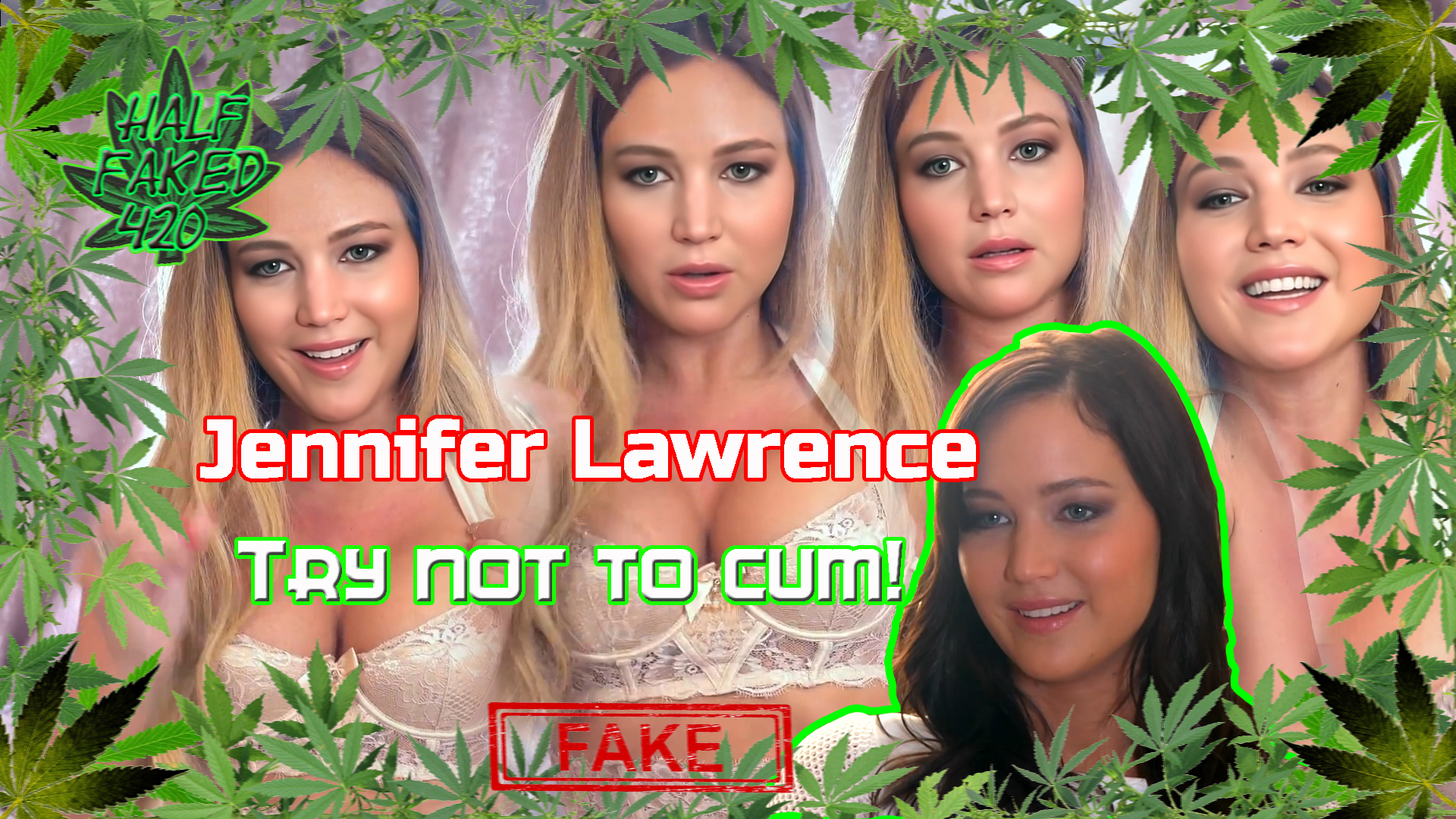Jennifer Lawrence - Try not to cum - JOI (60 FPS) | FAKE | NEW MODEL - 384 res.