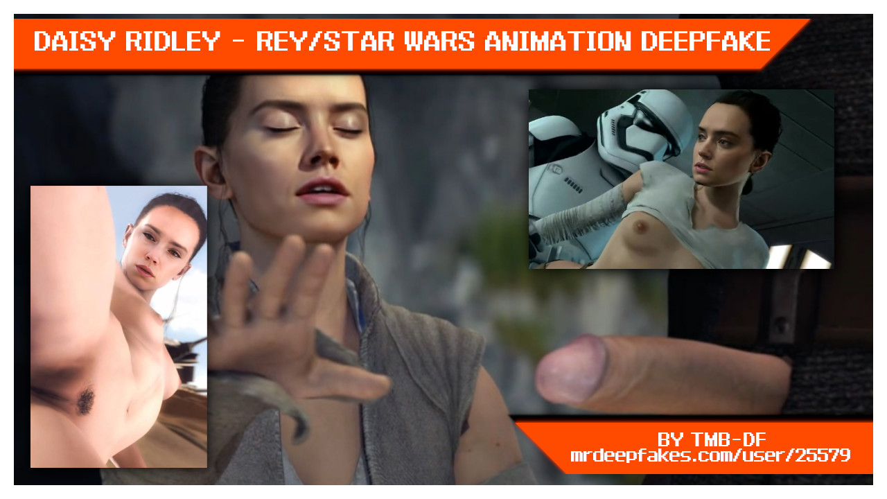 Not Daisy Ridley as Rey sucks cocks and gets fucked - Star Wars Animation fake.